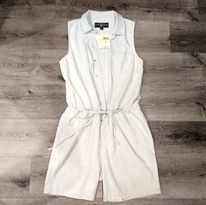 NWT Sleeveles Romper - Lucky Brand White Pinstripe